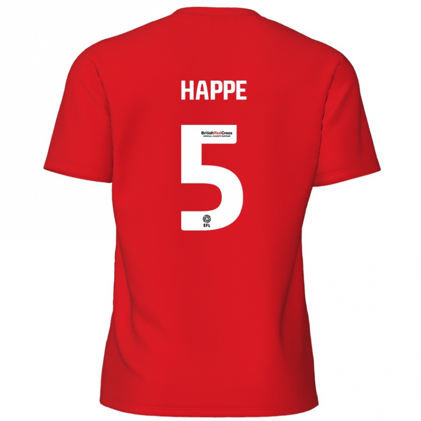 Hombre Fútbol Camiseta Dan Happe #5 Rojo 1ª Equipación 2024/25 México