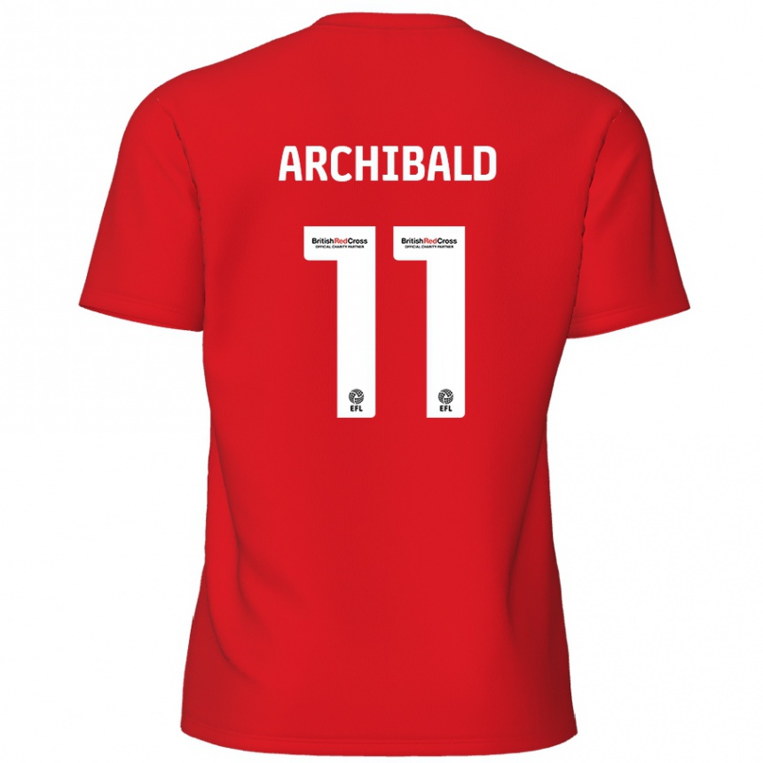 Hombre Fútbol Camiseta Theo Archibald #11 Rojo 1ª Equipación 2024/25 México