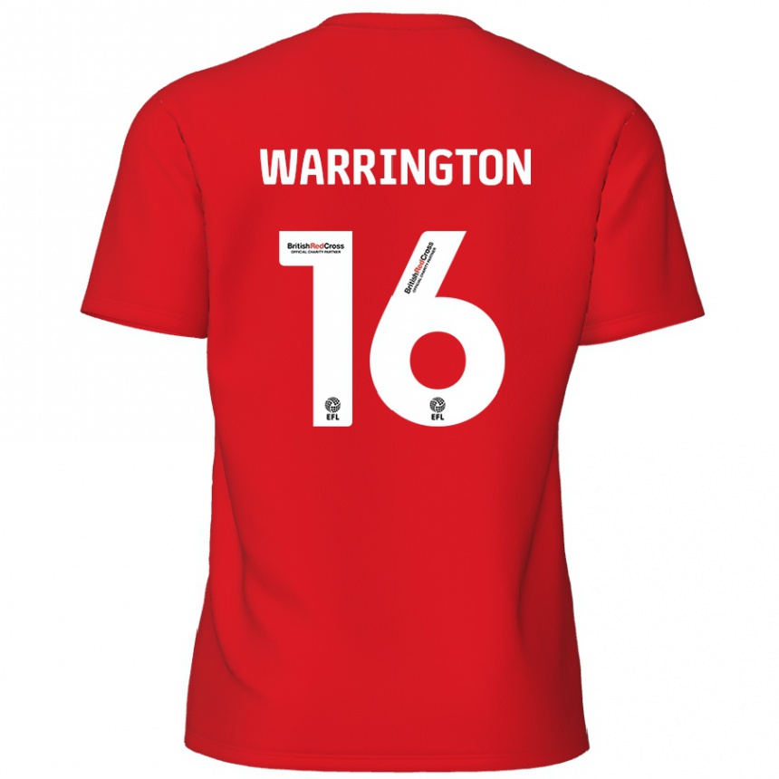 Hombre Fútbol Camiseta Lewis Warrington #16 Rojo 1ª Equipación 2024/25 México