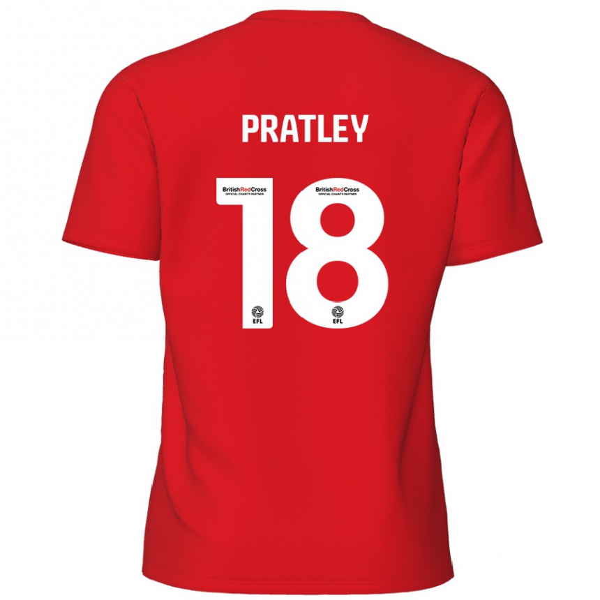 Hombre Fútbol Camiseta Darren Pratley #18 Rojo 1ª Equipación 2024/25 México