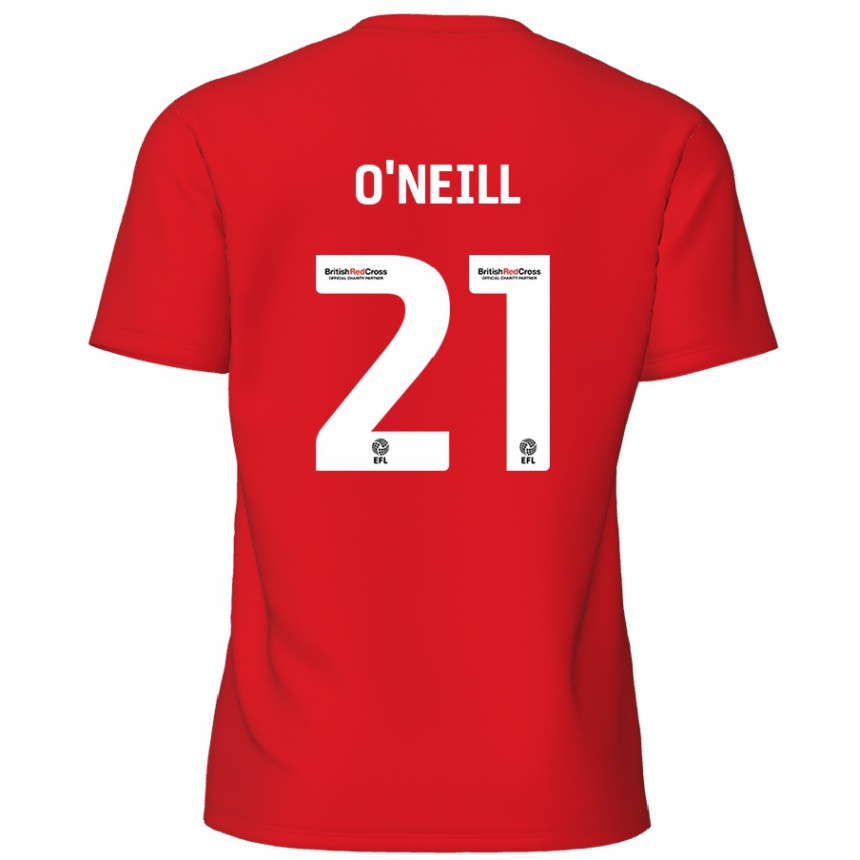 Hombre Fútbol Camiseta Ollie O'neill #21 Rojo 1ª Equipación 2024/25 México