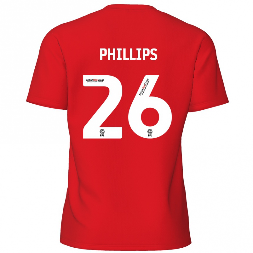 Hombre Fútbol Camiseta Noah Phillips #26 Rojo 1ª Equipación 2024/25 México