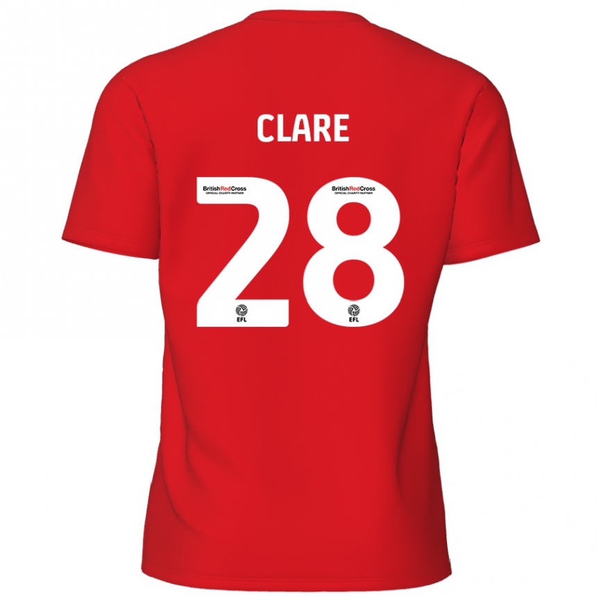 Hombre Fútbol Camiseta Sean Clare #28 Rojo 1ª Equipación 2024/25 México