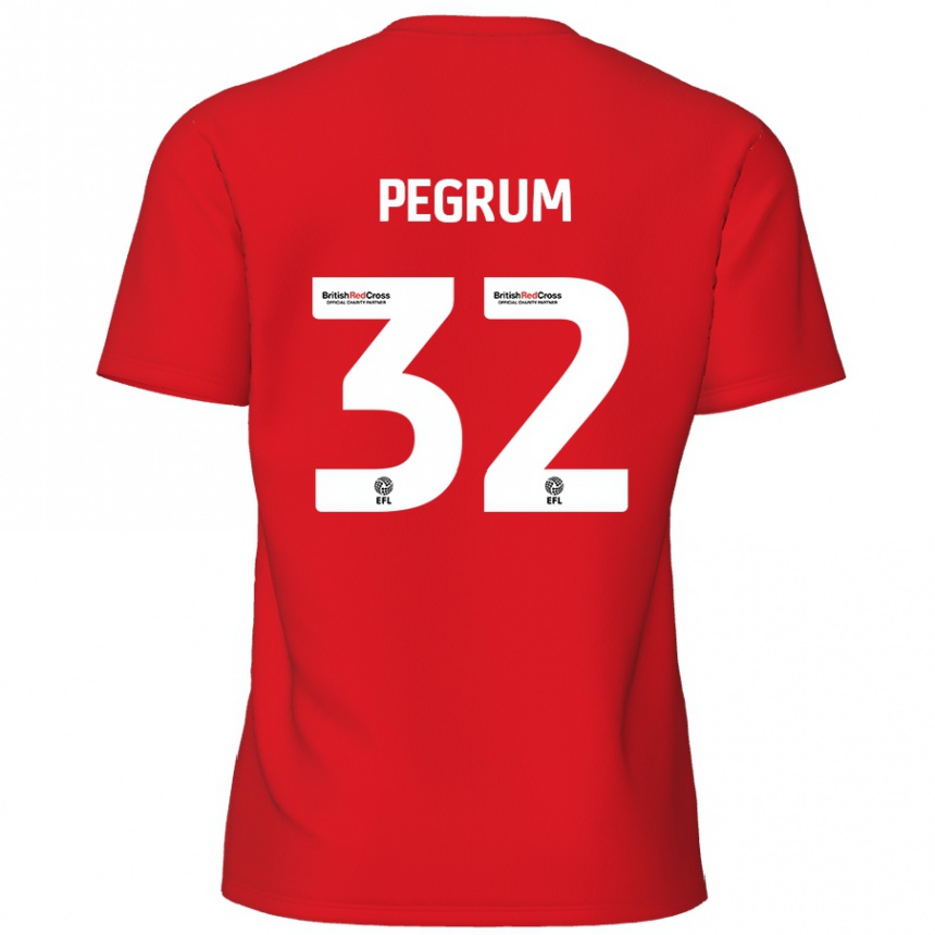 Hombre Fútbol Camiseta Charlie Pegrum #32 Rojo 1ª Equipación 2024/25 México