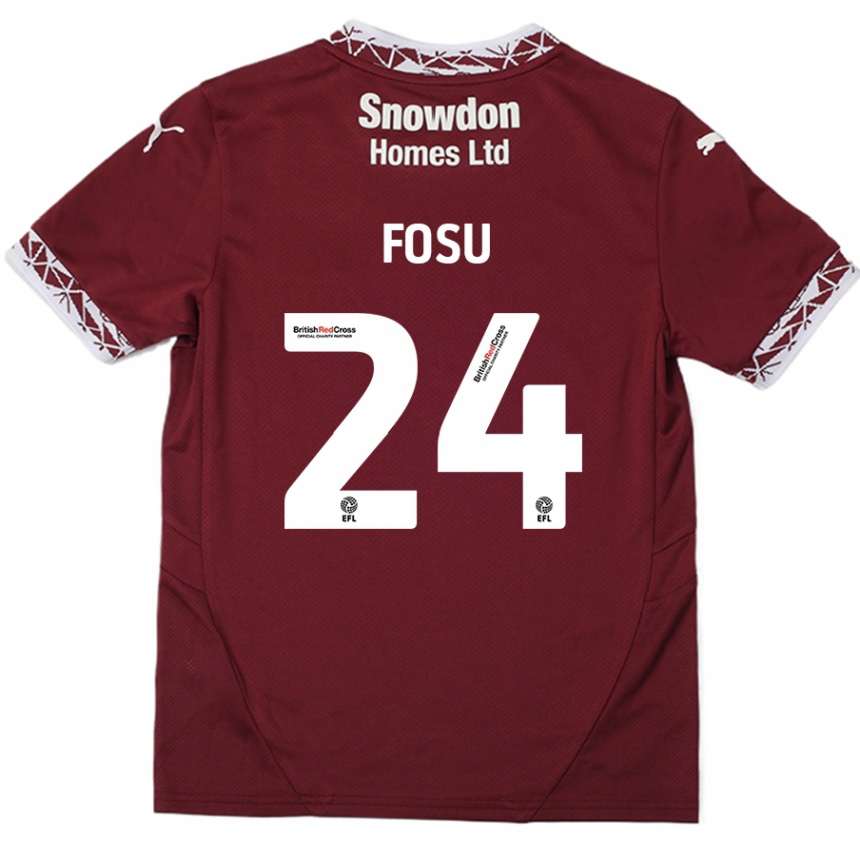 Hombre Fútbol Camiseta Tariqe Fosu #24 Borgoña 1ª Equipación 2024/25 México