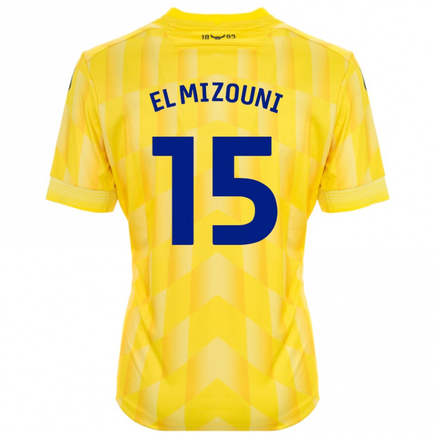 Hombre Fútbol Camiseta Idris El Mizouni #15 Amarillo 1ª Equipación 2024/25 México