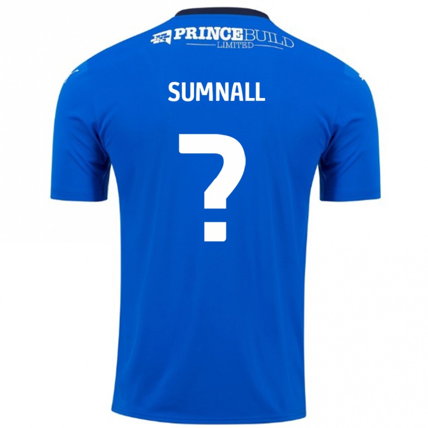 Hombre Fútbol Camiseta Jenson Sumnall #0 Azul Blanco 1ª Equipación 2024/25 México