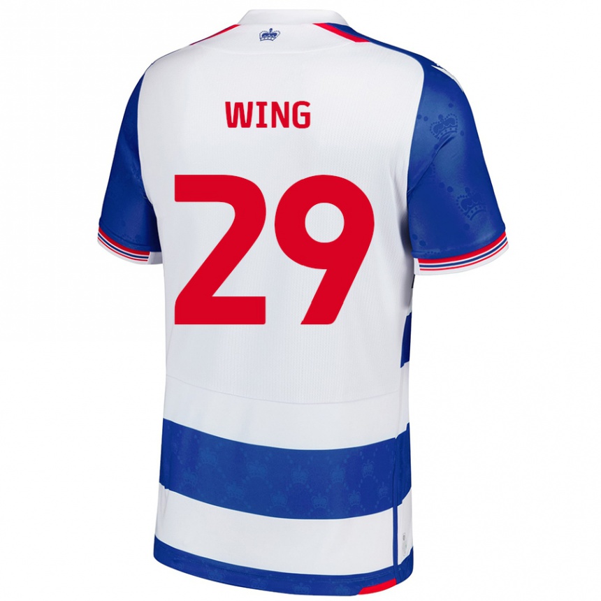 Hombre Fútbol Camiseta Lewis Wing #29 Azul Blanco 1ª Equipación 2024/25 México