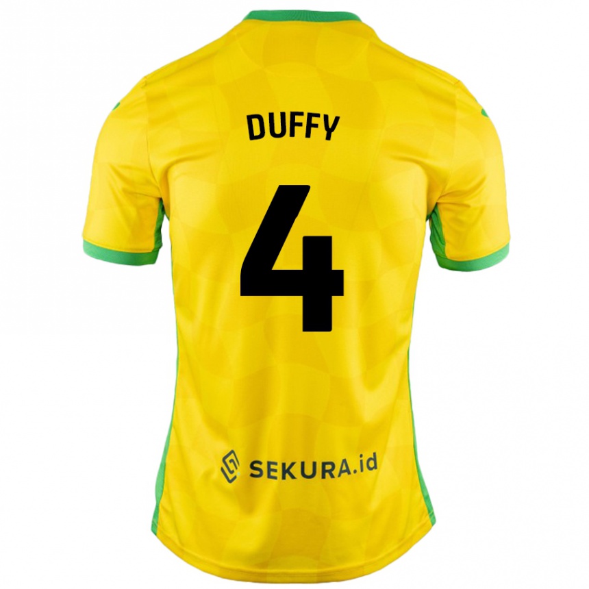 Hombre Fútbol Camiseta Shane Duffy #4 Amarillo Verde 1ª Equipación 2024/25 México