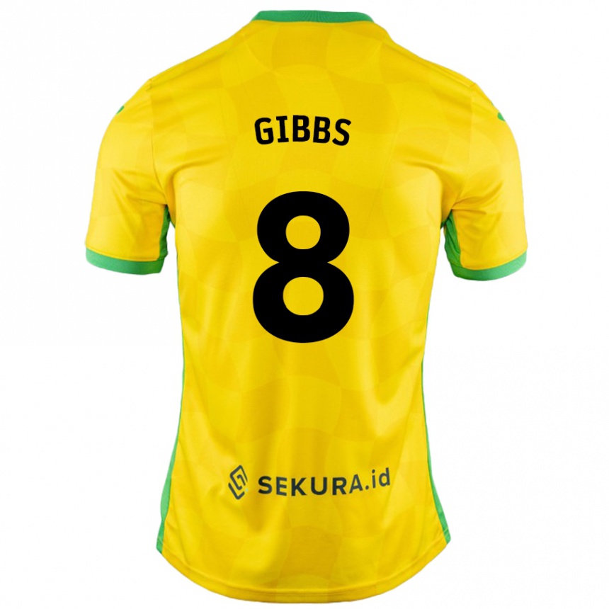 Hombre Fútbol Camiseta Liam Gibbs #8 Amarillo Verde 1ª Equipación 2024/25 México