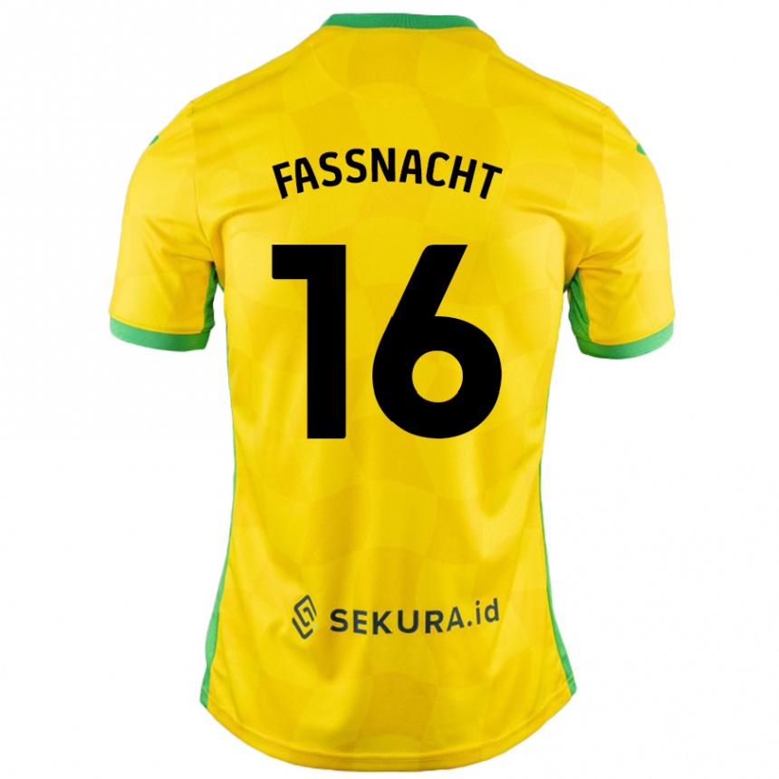 Hombre Fútbol Camiseta Christian Fassnacht #16 Amarillo Verde 1ª Equipación 2024/25 México