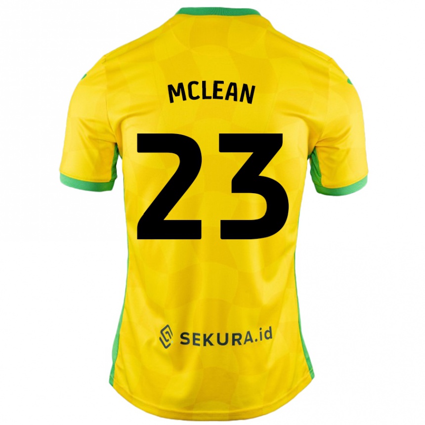 Hombre Fútbol Camiseta Kenny Mclean #23 Amarillo Verde 1ª Equipación 2024/25 México