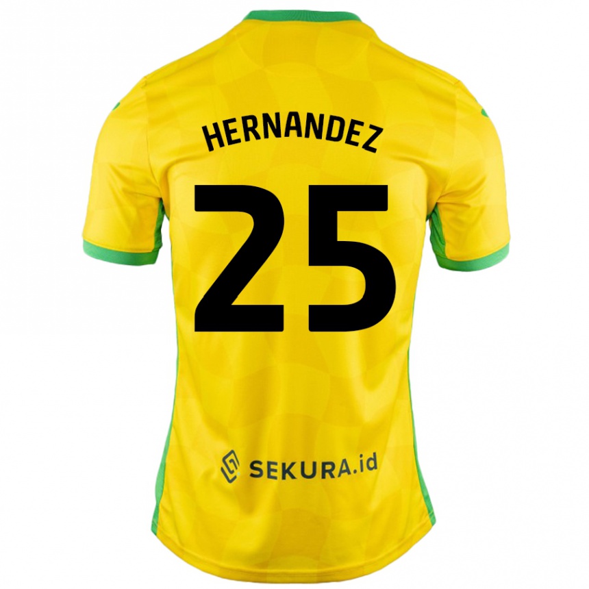 Hombre Fútbol Camiseta Onel Hernández #25 Amarillo Verde 1ª Equipación 2024/25 México