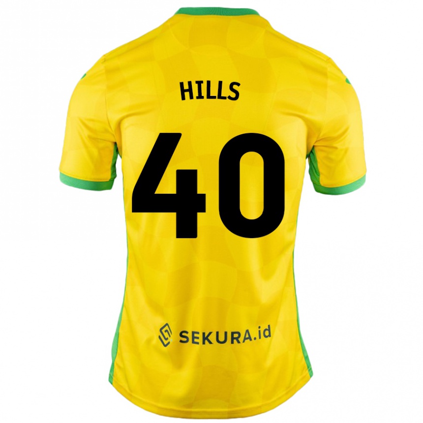 Hombre Fútbol Camiseta Brad Hills #40 Amarillo Verde 1ª Equipación 2024/25 México