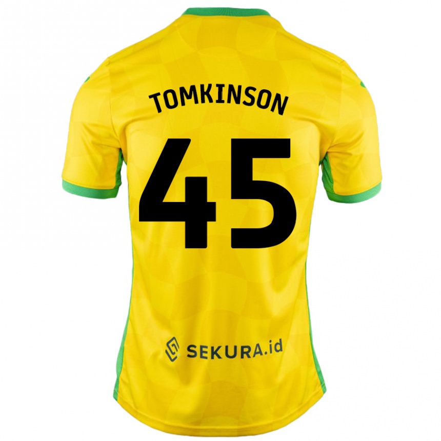 Hombre Fútbol Camiseta Jonathan Tomkinson #45 Amarillo Verde 1ª Equipación 2024/25 México