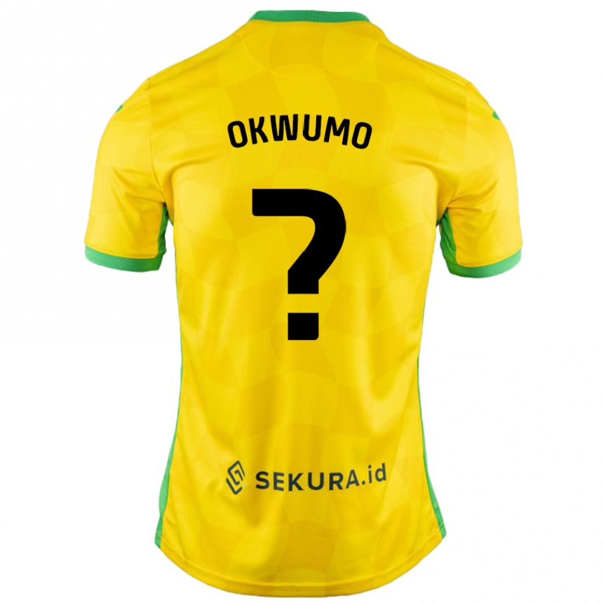 Hombre Fútbol Camiseta Harmony Okwumo #0 Amarillo Verde 1ª Equipación 2024/25 México