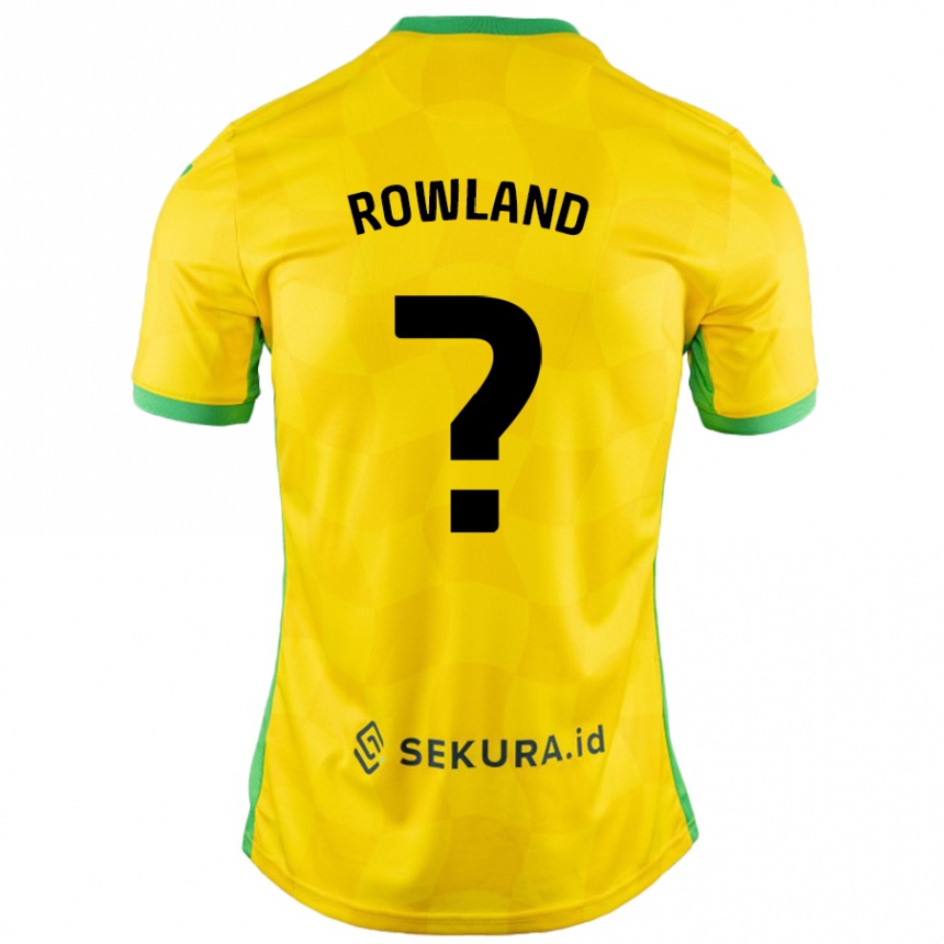 Hombre Fútbol Camiseta Sonny Rowland #0 Amarillo Verde 1ª Equipación 2024/25 México