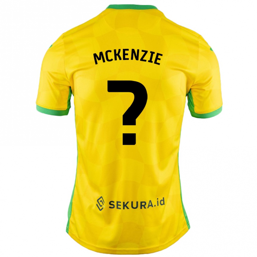 Hombre Fútbol Camiseta Mason Mckenzie #0 Amarillo Verde 1ª Equipación 2024/25 México