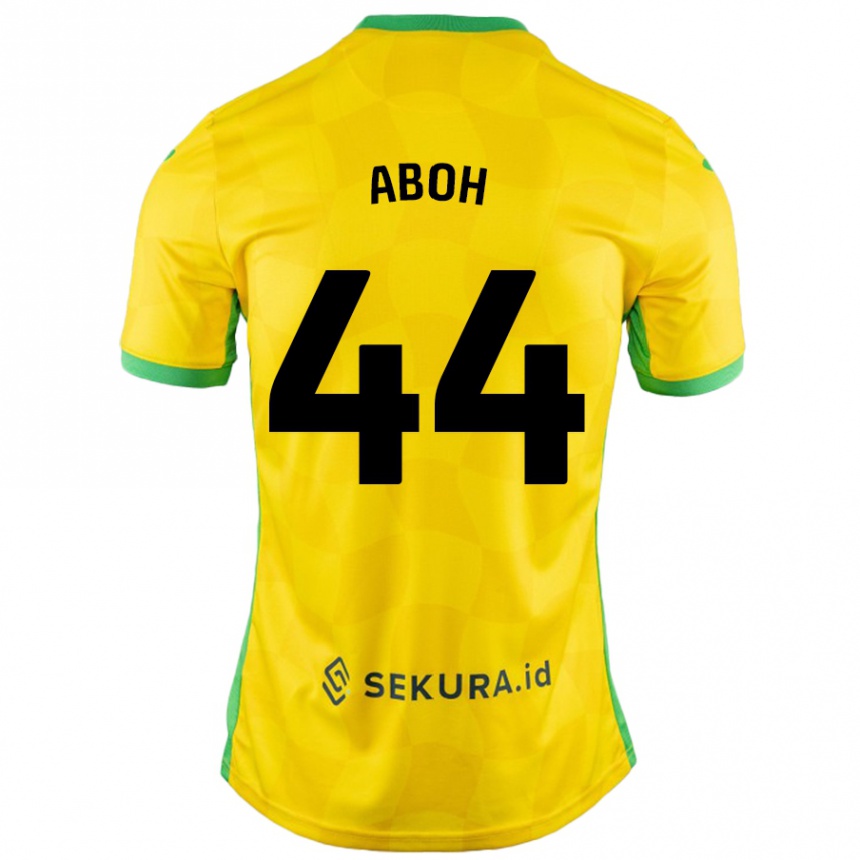 Hombre Fútbol Camiseta Ken Aboh #44 Amarillo Verde 1ª Equipación 2024/25 México