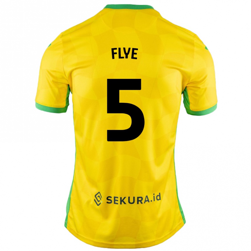 Hombre Fútbol Camiseta Ceri Flye #5 Amarillo Verde 1ª Equipación 2024/25 México