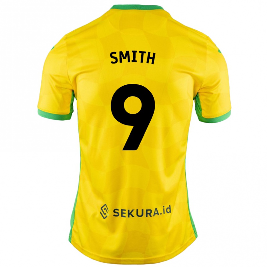 Hombre Fútbol Camiseta Ellie Smith #9 Amarillo Verde 1ª Equipación 2024/25 México