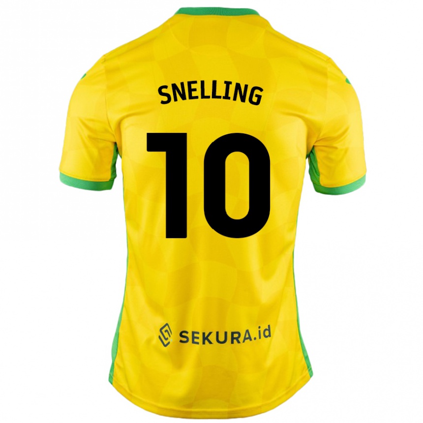 Hombre Fútbol Camiseta Natasha Snelling #10 Amarillo Verde 1ª Equipación 2024/25 México