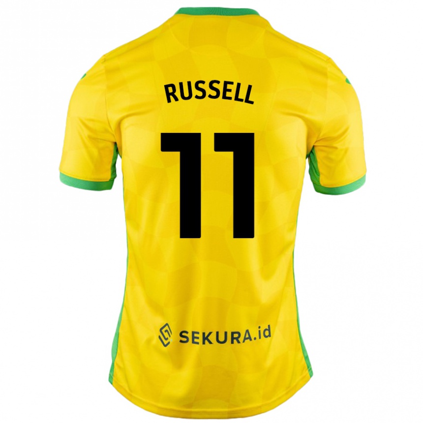 Hombre Fútbol Camiseta Rebecca Russell #11 Amarillo Verde 1ª Equipación 2024/25 México