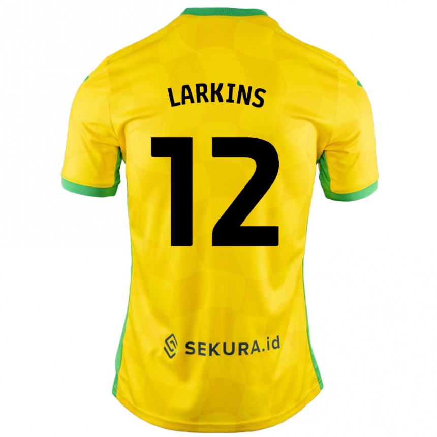 Hombre Fútbol Camiseta Anna Larkins #12 Amarillo Verde 1ª Equipación 2024/25 México