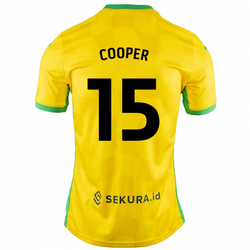 Hombre Fútbol Camiseta Naomi Cooper #15 Amarillo Verde 1ª Equipación 2024/25 México