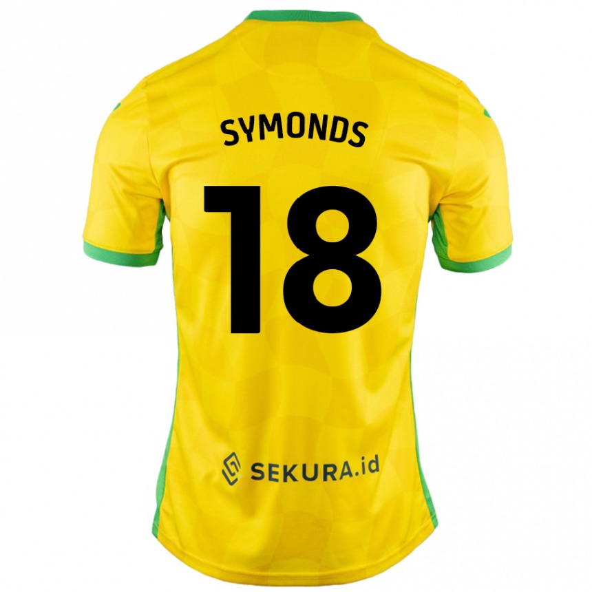 Hombre Fútbol Camiseta Freya Symonds #18 Amarillo Verde 1ª Equipación 2024/25 México