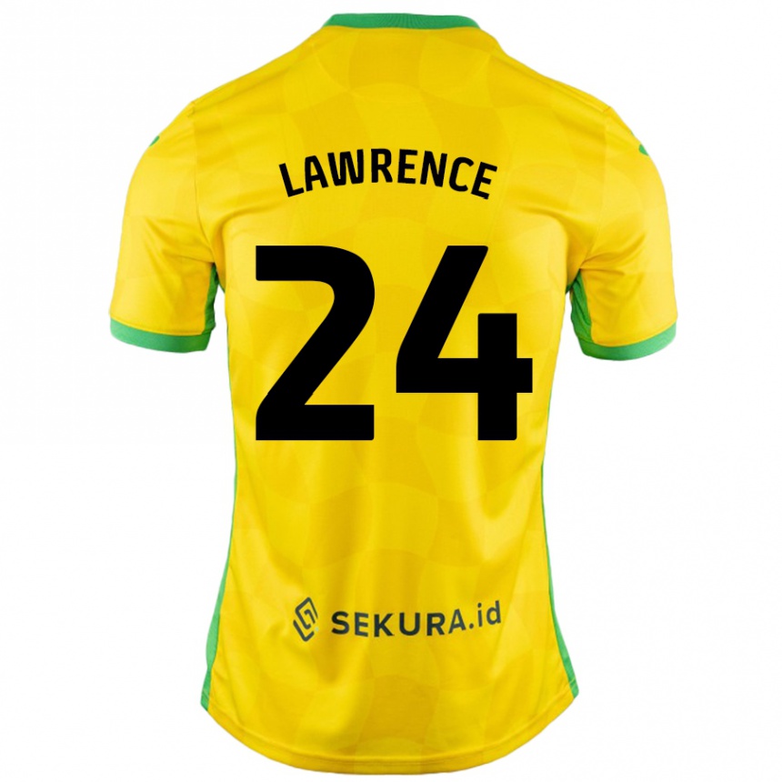 Hombre Fútbol Camiseta Rachel Lawrence #24 Amarillo Verde 1ª Equipación 2024/25 México