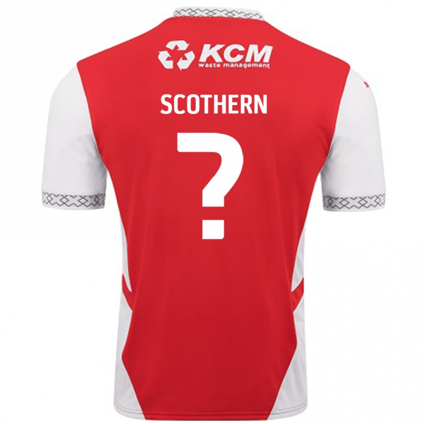 Hombre Fútbol Camiseta Ben Scothern #0 Rojo Blanco 1ª Equipación 2024/25 México