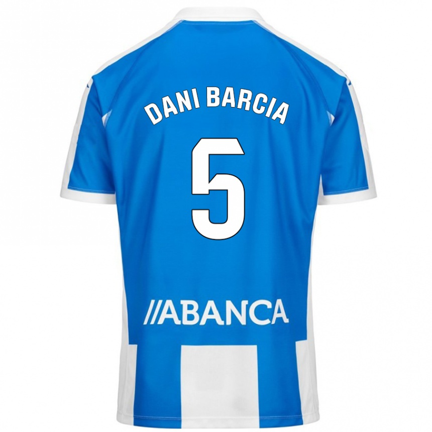 Hombre Fútbol Camiseta Dani Barcia #5 Azul Blanco 1ª Equipación 2024/25 México