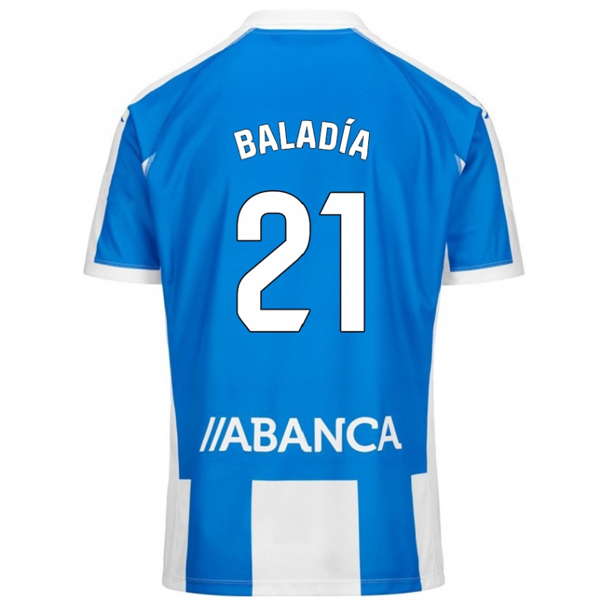 Hombre Fútbol Camiseta Álvaro Baladía #21 Azul Blanco 1ª Equipación 2024/25 México