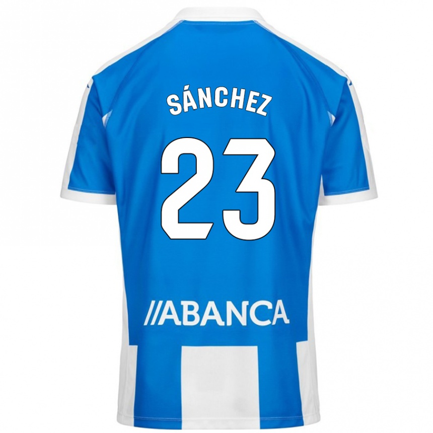 Hombre Fútbol Camiseta Kevin Sánchez #23 Azul Blanco 1ª Equipación 2024/25 México