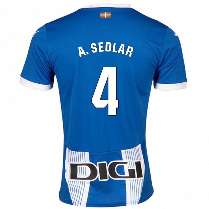 Hombre Fútbol Camiseta Aleksandar Sedlar #4 Azul 1ª Equipación 2024/25 México