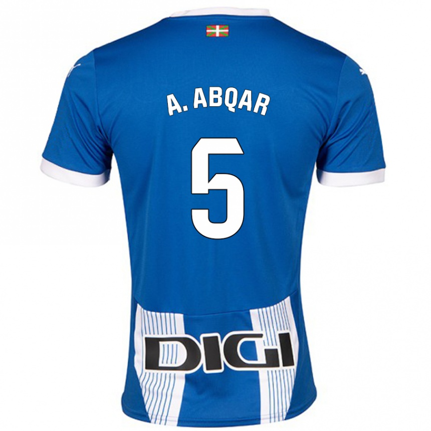 Hombre Fútbol Camiseta Abdel Abqar #5 Azul 1ª Equipación 2024/25 México