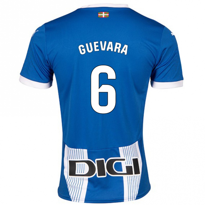 Hombre Fútbol Camiseta Ander Guevara #6 Azul 1ª Equipación 2024/25 México