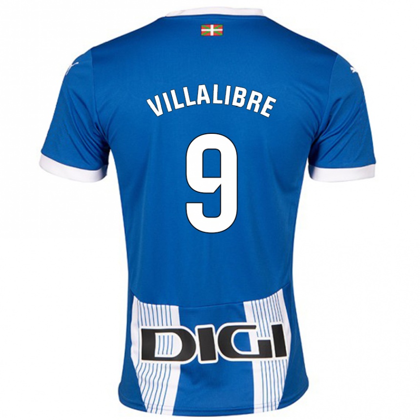 Hombre Fútbol Camiseta Asier Villalibre #9 Azul 1ª Equipación 2024/25 México