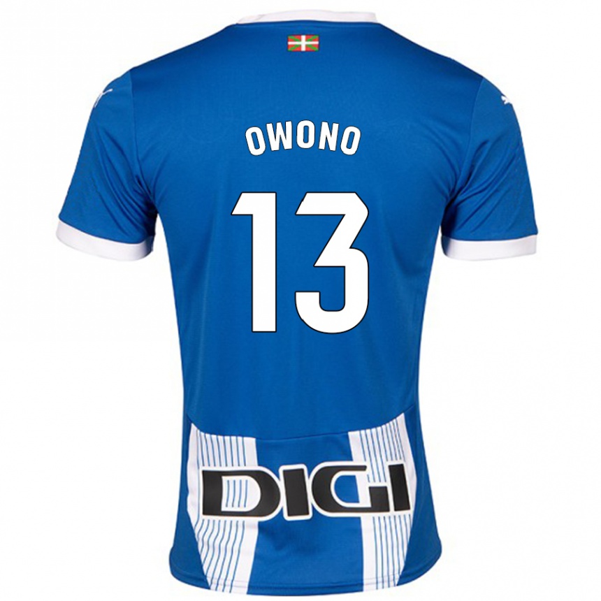 Hombre Fútbol Camiseta Jesús Owono #13 Azul 1ª Equipación 2024/25 México