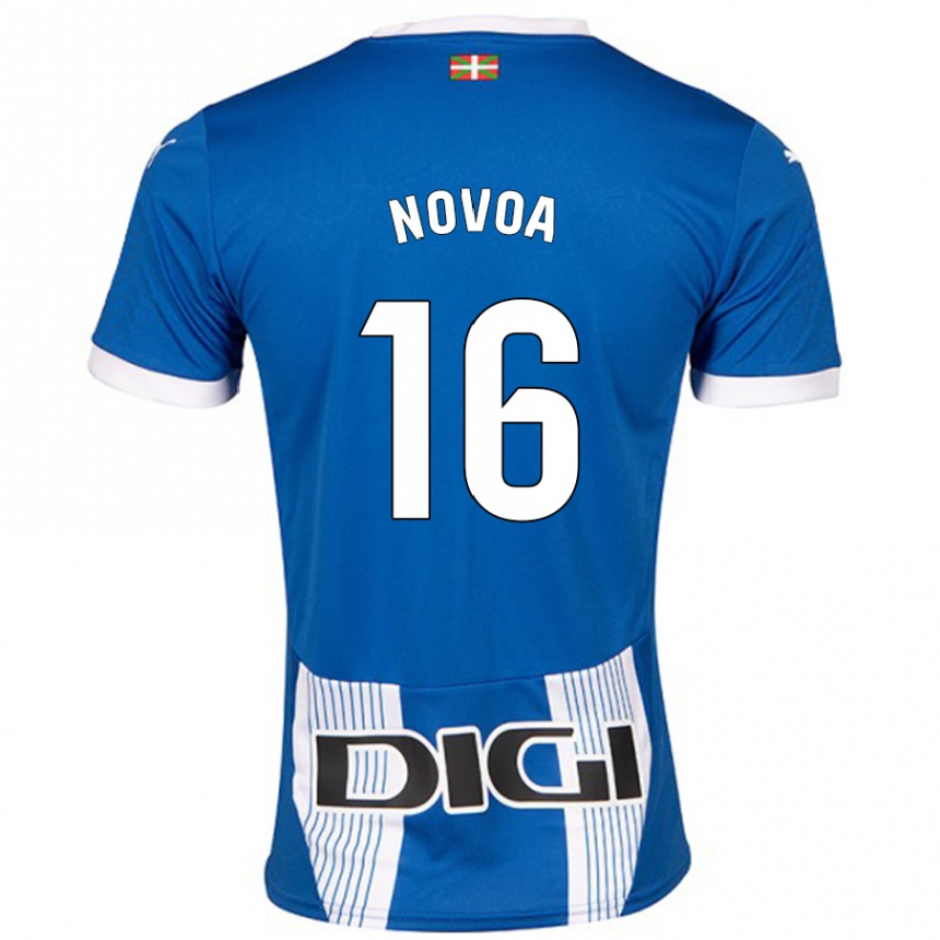 Hombre Fútbol Camiseta Hugo Novoa #16 Azul 1ª Equipación 2024/25 México