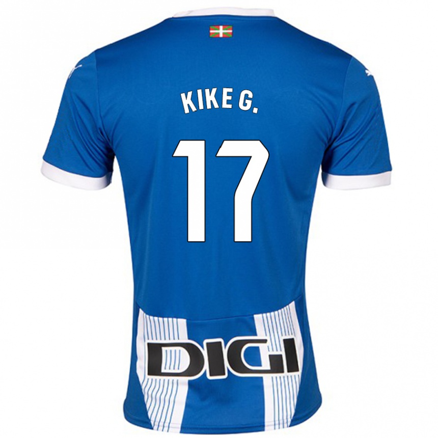 Hombre Fútbol Camiseta Kike García #17 Azul 1ª Equipación 2024/25 México