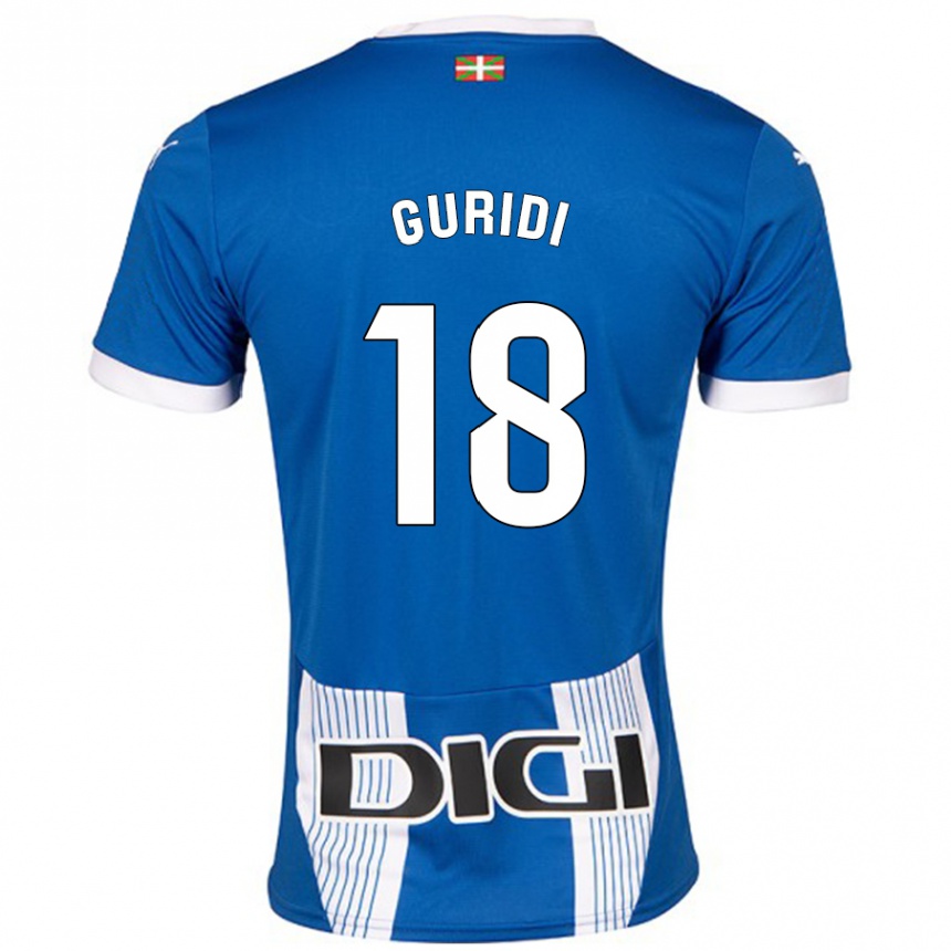 Hombre Fútbol Camiseta Jon Guridi #18 Azul 1ª Equipación 2024/25 México