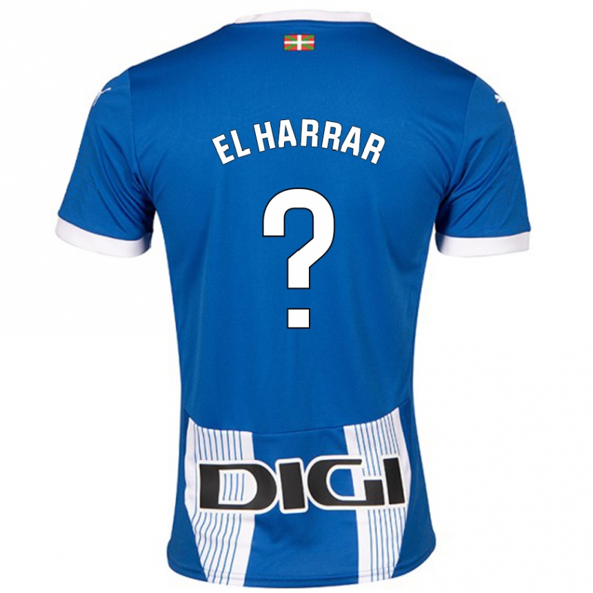 Hombre Fútbol Camiseta Mohamed El Harrar #0 Azul 1ª Equipación 2024/25 México