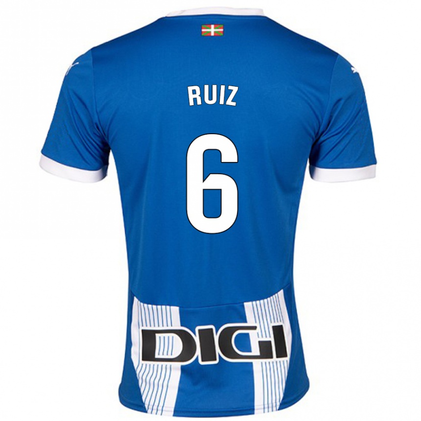 Hombre Fútbol Camiseta Markel Ruiz #6 Azul 1ª Equipación 2024/25 México