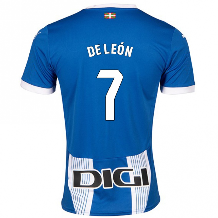 Hombre Fútbol Camiseta José De León #7 Azul 1ª Equipación 2024/25 México