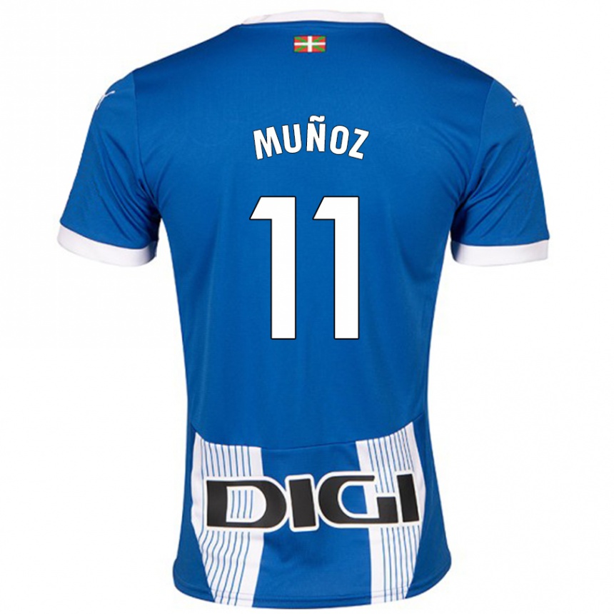 Hombre Fútbol Camiseta Egoitz Muñoz #11 Azul 1ª Equipación 2024/25 México