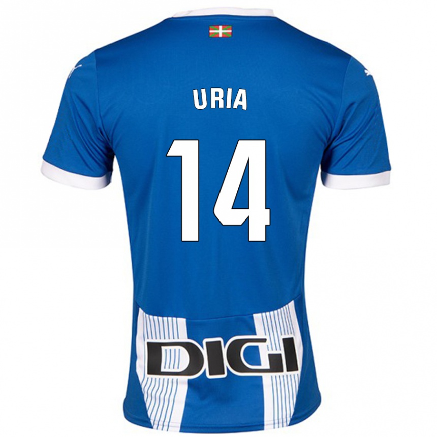 Hombre Fútbol Camiseta Iker Uria #14 Azul 1ª Equipación 2024/25 México