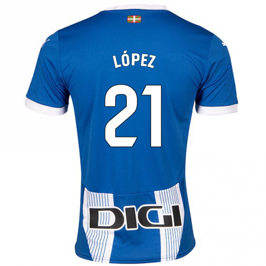 Hombre Fútbol Camiseta Juanma López #21 Azul 1ª Equipación 2024/25 México