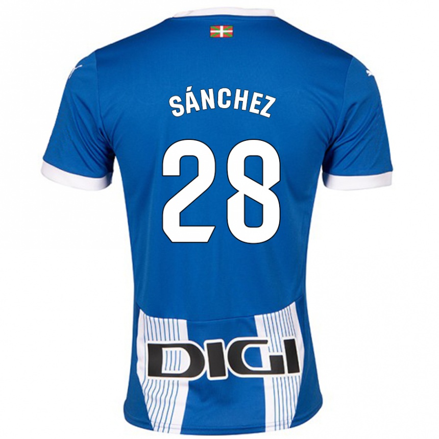 Hombre Fútbol Camiseta Ander Sánchez #28 Azul 1ª Equipación 2024/25 México